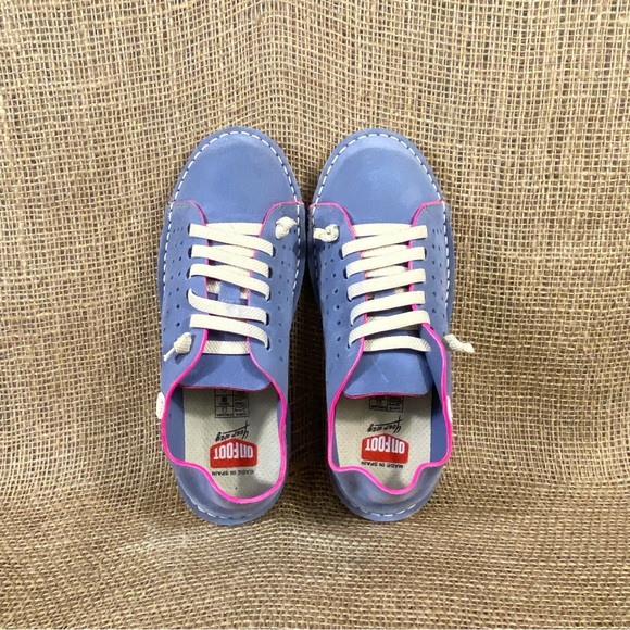 On Foot Running Walking Shoe Slip On Jean Blue Suede Size 7.5 Eu 38 - Picture 8 of 9